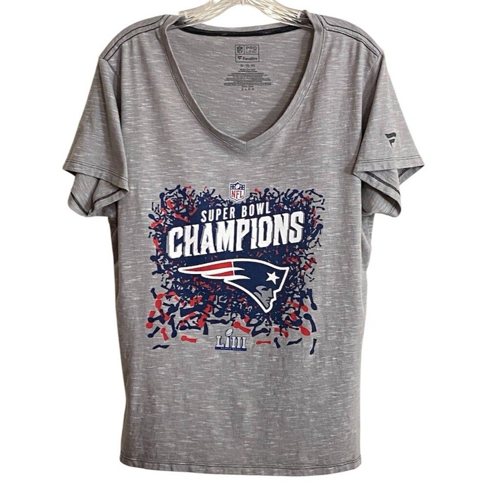 Women’s XL New England Patriots NFL Fanatics T-shirt Super Bowl LIII Champions